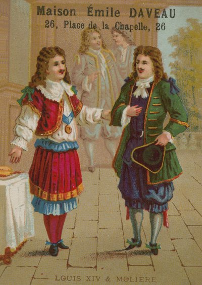 Ludwig XIV. von Frankreich und Molière von European School